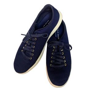 Cole Haan Grand OS Navy Blue Knit Sneakers Boat Shoes Size 7
